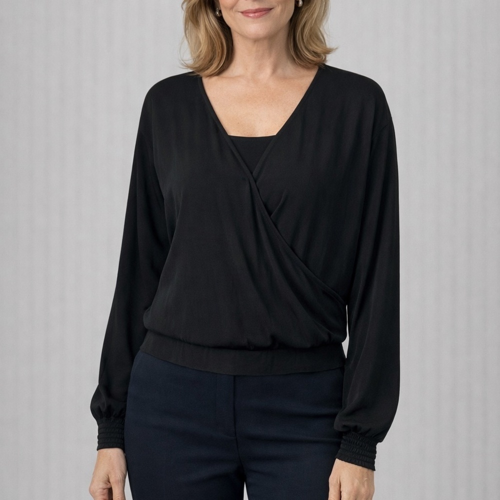 BB Dakota Wrap Style Blouse/Small